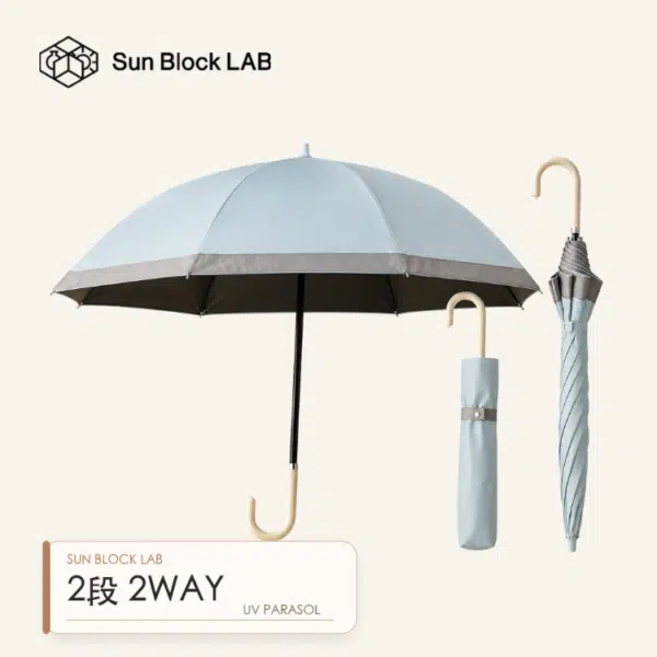 Sun Block LAB 遮夏涼感UV傘 2段2way湖水藍產品主圖