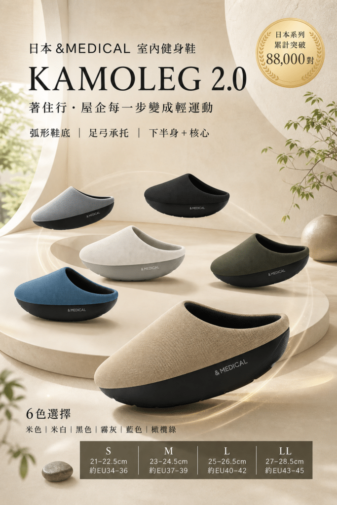 KAMOLEG 2.0 六色選擇及尺碼指南